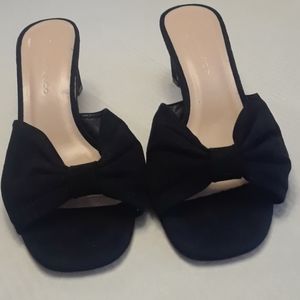 Club Monaco black suede slip on
